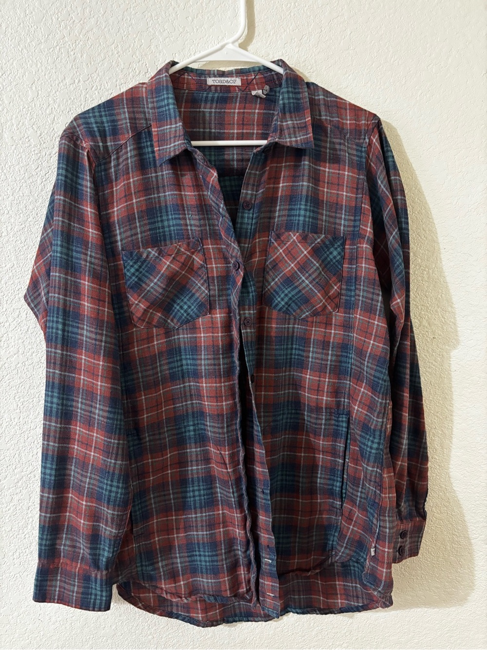 Women’s flannel shirt jacket, Toad & Co